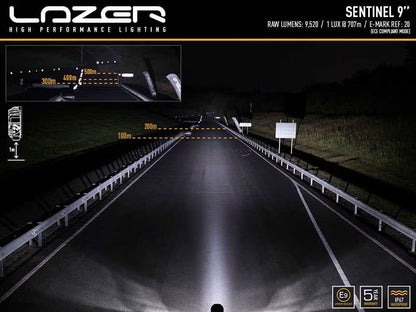 LED Ekstra lys Sentinel 9" Hvid med E-Boost 87W - brug
