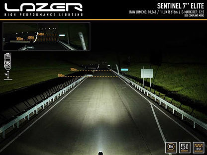 LED Ekstralys Sentinel Elite 7" Hvid med Positionslys 110W - brug
