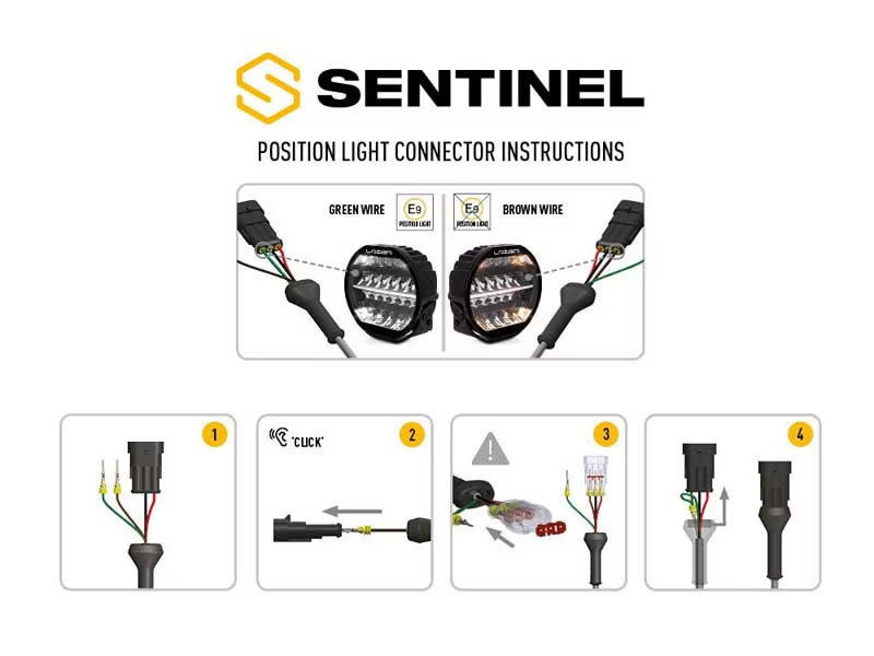 LED ekstralys Sentinel Elite 9" hvid med positionslys - billede 9