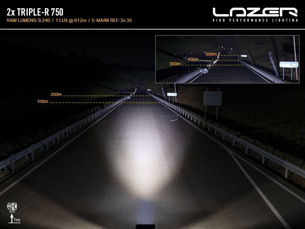 Grillsæt ekstra lys Grillsæt Lazer Triple-R 750 Gen2 LED Ekstra lys - Passer til Renault Trafic 2023 - nærbillede