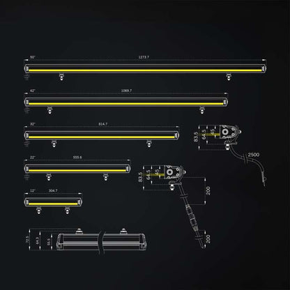 LED rampe Strands Lighting Division Siberia XP SR 42" 14760 lm gul/hvid pos - ekstra lys rampe - tilbehør og dele