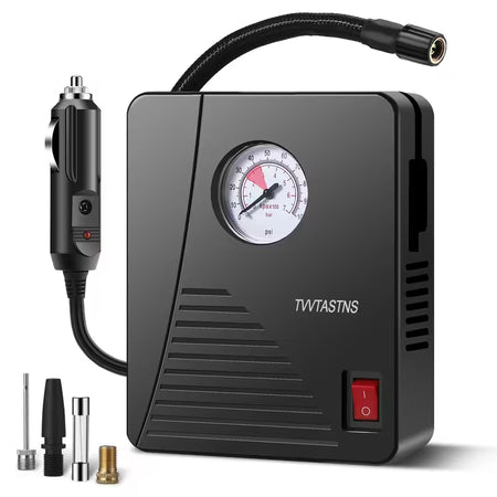 Bærbar luftpumpe 12V – Automatisk dækkompressor