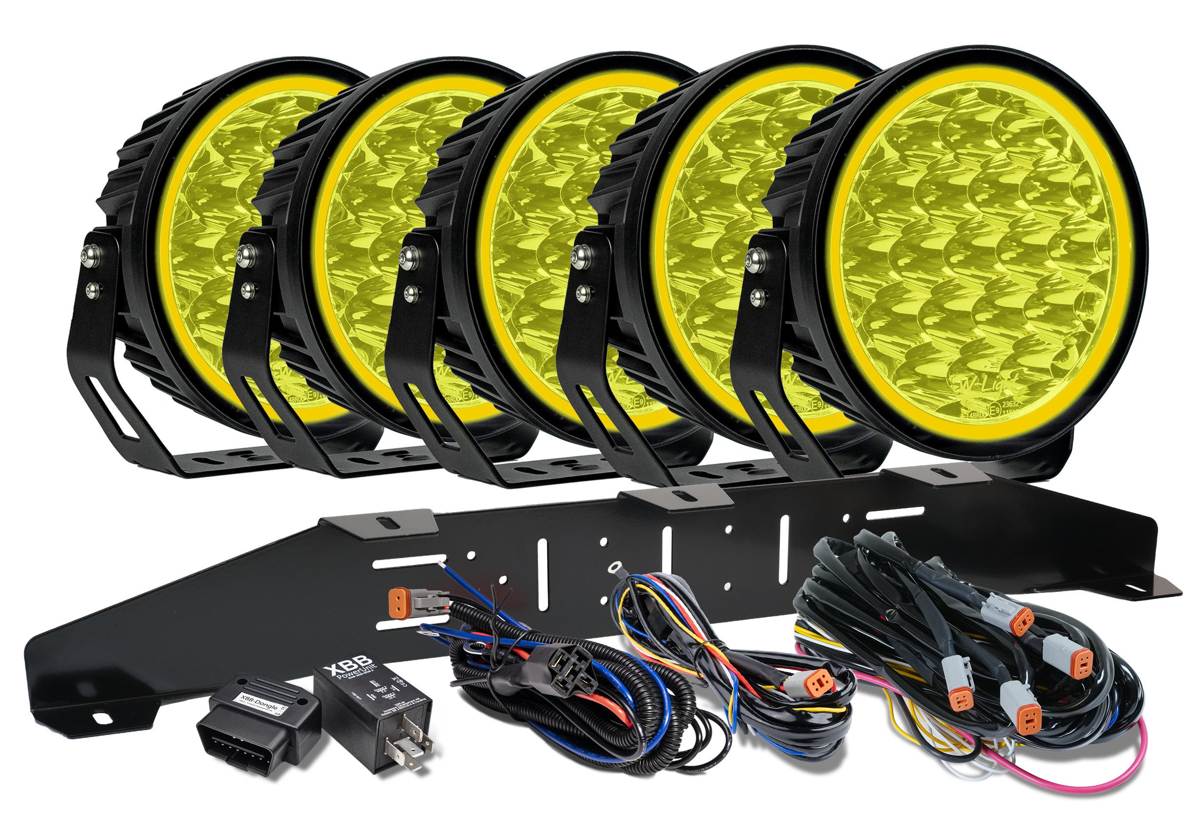 produktbillede fra forsiden viser W – Light XTREME W9 RAD5 – Gul – W-Light