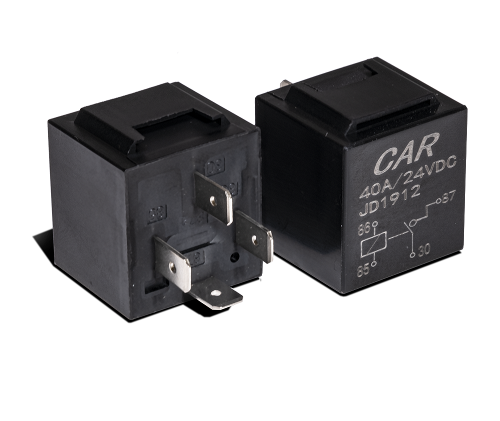 Relä 40A – 4 – PIN – 24V – produktbild framifrån | Xenonkungen