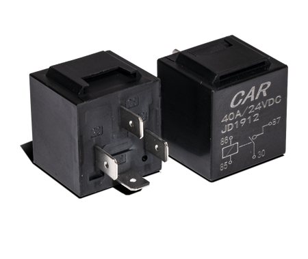 Relä 40A – 4 – PIN – 24V – produktbild framifrån | Xenonkungen