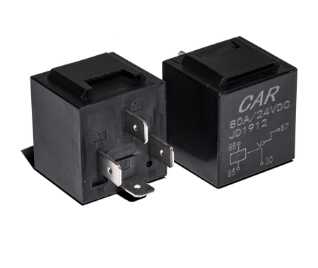 Relä 80A – 4 – PIN – 24V – produktbild framifrån | Xenonkungen