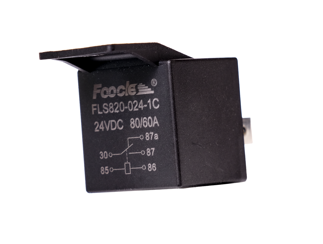 Relæ 80A/60A – 24V – 5 – PIN – 5 – vekslende – produktbillede forfra | Carlevel