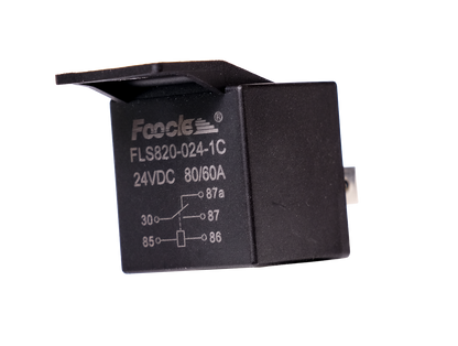 Relæ 80A/60A – 24V – 5 – PIN – 5 – vekslende – produktbillede forfra | Carlevel