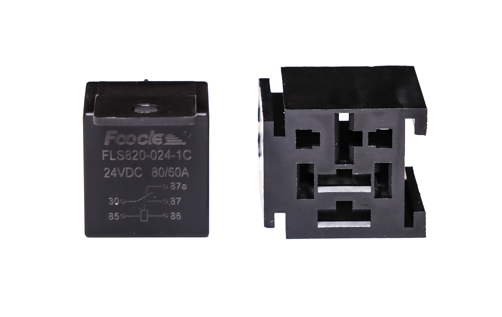 Relæ 80A/60A – 24V – 5 – PIN – 5 – vekslende – emballage og indhold | Carlevel
