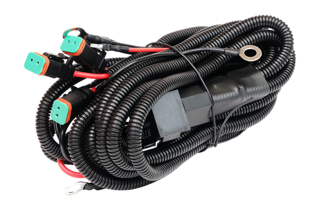 Reläkabelsats 3st Extraljus 12V – DT 60A – närbild detaljer | Xenonkungen