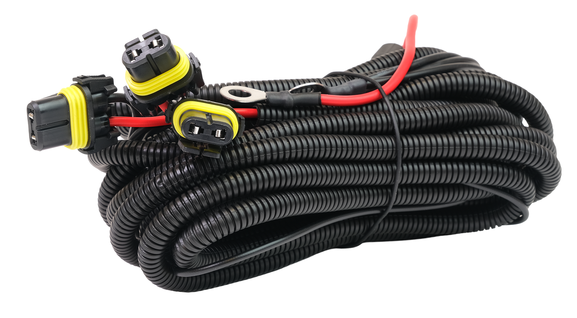 Relækabelsæt 3 stk Ekstralys 12V – 9006 – produktbillede forfra | Xenon-kongen