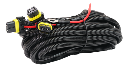 Relækabelsæt 3 stk Ekstralys 12V – 9006 – produktbillede forfra | Xenon-kongen