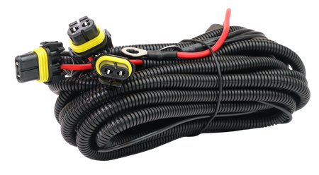 Relækabelsæt 3 stk Ekstralys 12V – 9006 – produktbillede forfra | Xenon-kongen