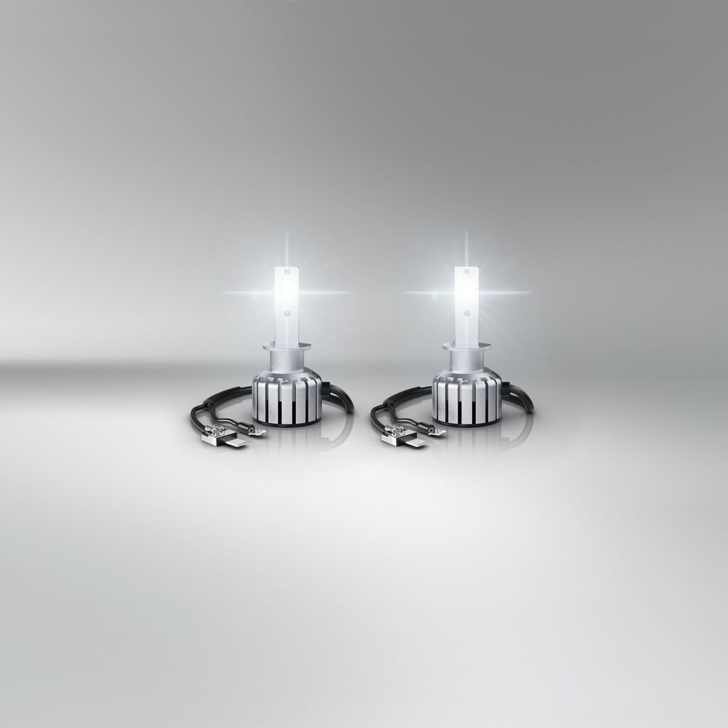 närbild på detaljer och material av LEDriving HLT BRIGHT H1 – 24V – OSRAM