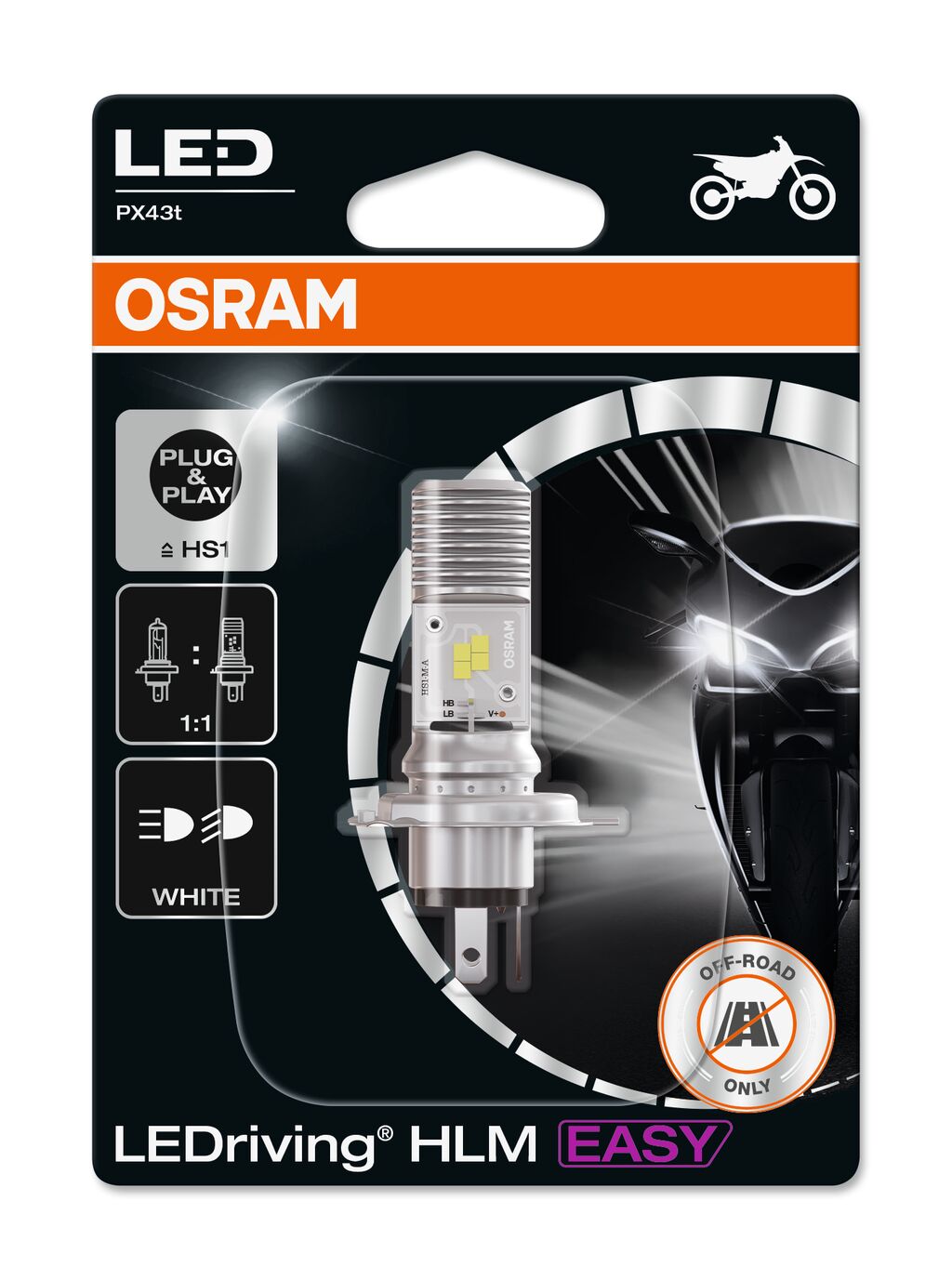 sidovy som visar profil och design av OSRAM LEDriving HLM EASY HS1 – OSRAM
