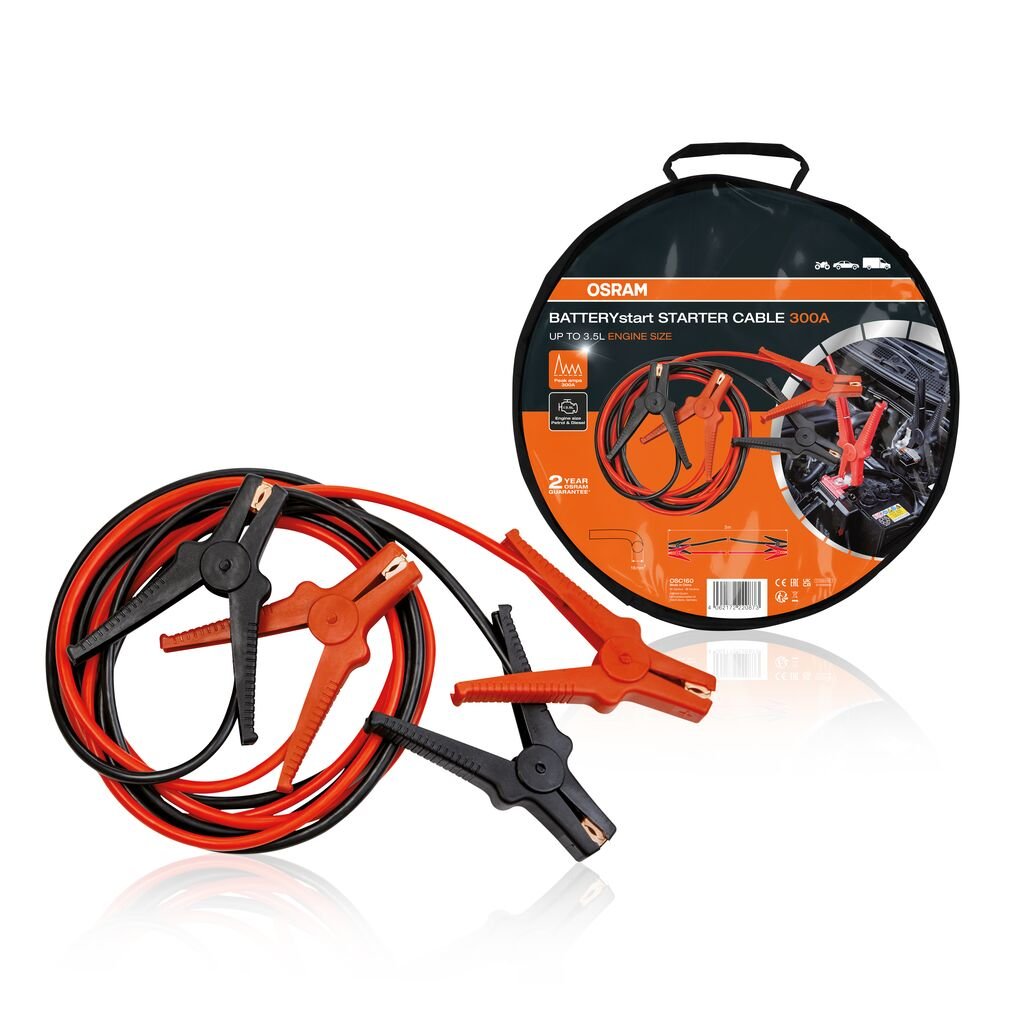 sidovy som visar profil och design av OSRAM STARTERcable 300A (BAG) – OSRAM