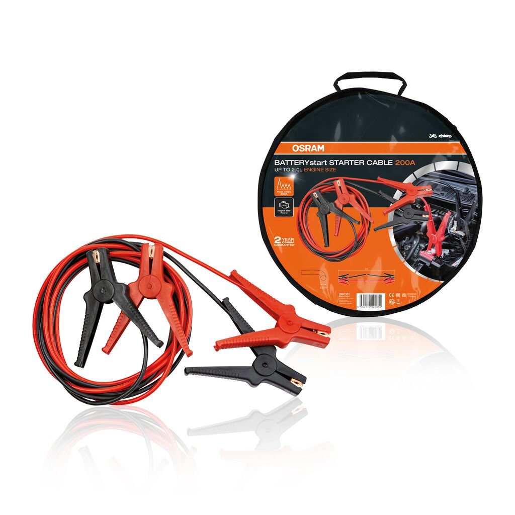 sidovy som visar profil och design av OSRAM STARTERcable 200A (BAG) – OSRAM