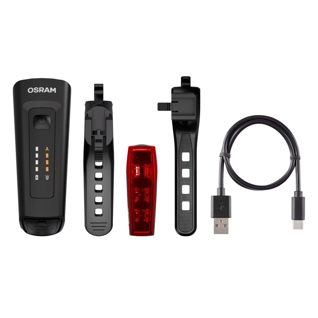 närbild på detaljer och material av OSRAM LEDsBIKE RACE 80 SET – OSRAM