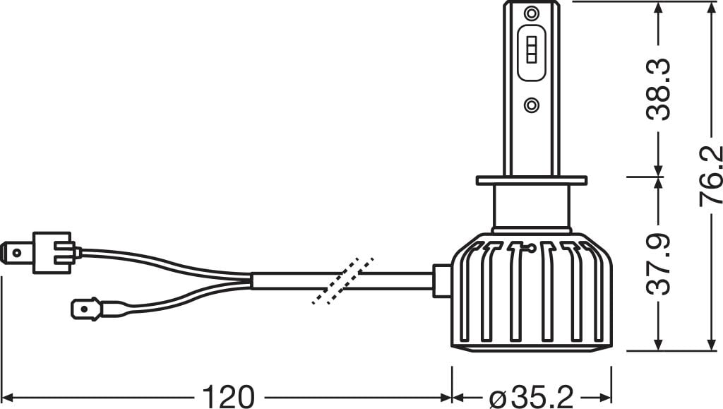 bild som visar användning av LEDriving HLT BRIGHT H1 – 24V – OSRAM