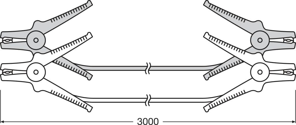 förpackning och medföljande tillbehör till OSRAM STARTERcable 300A (BAG) – OSRAM