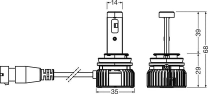 OSRAM NIGHT BREAKER LED SMART ECE – H11 – förpackning och innehåll | OSRAM