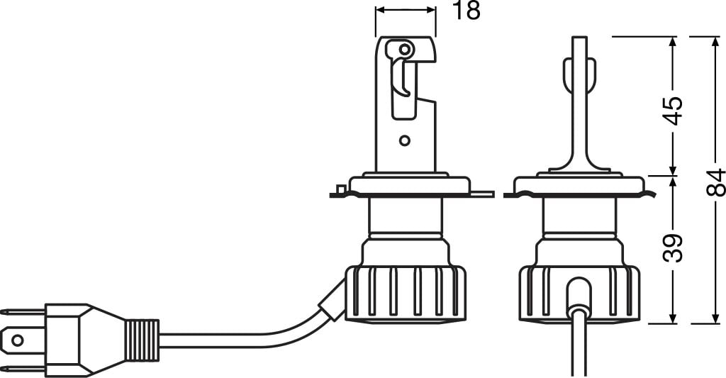 detaljbild av NIGHT BREAKER LED VINTAGE H4 – Street Legal – OSRAM