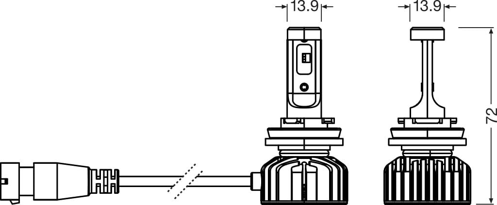 OSRAM NIGHT BREAKER LED SMART – H16 – förpackning och innehåll | OSRAM