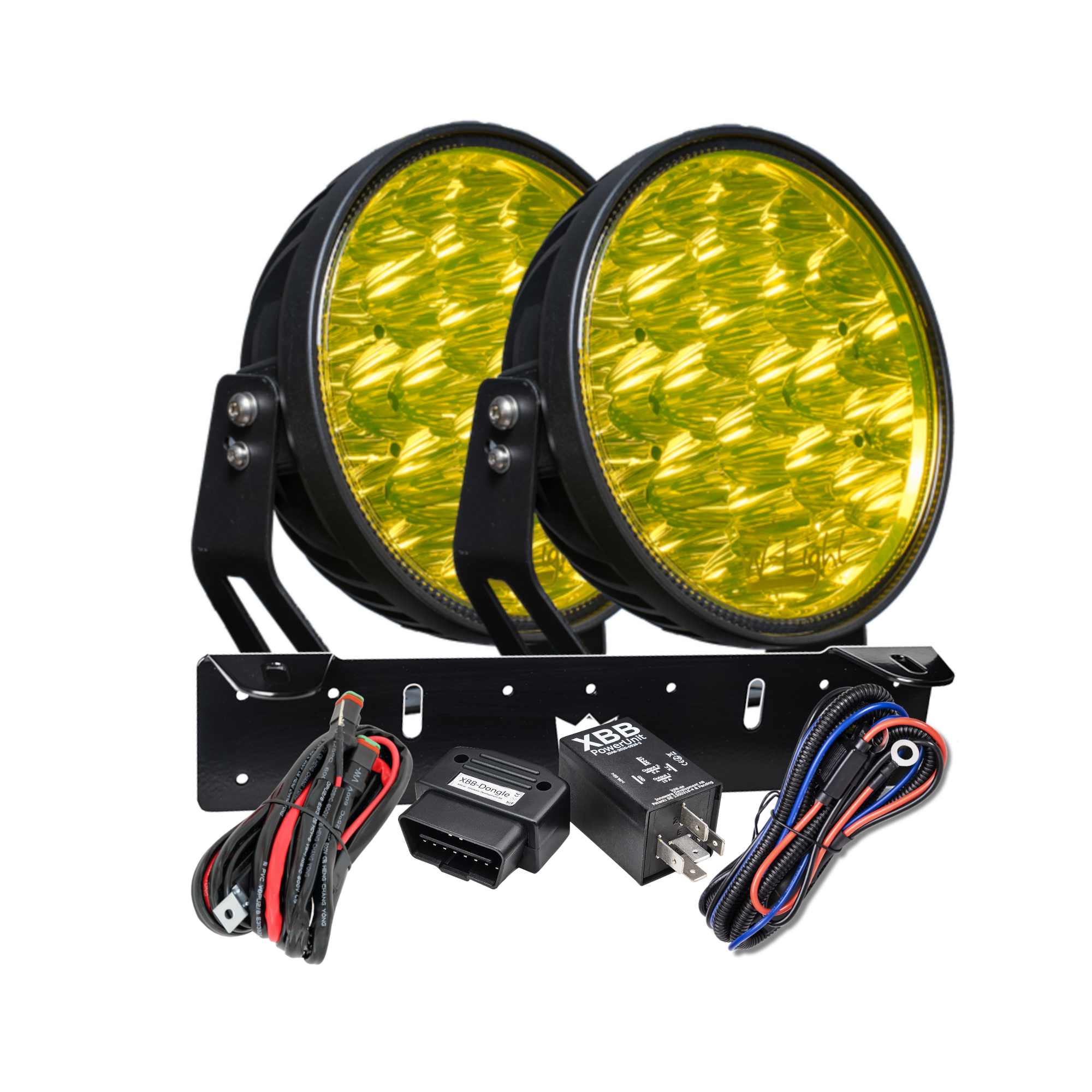 W – Light Phoenix W9 DARK RAD2 – Gul – produktbillede set forfra | W-Light