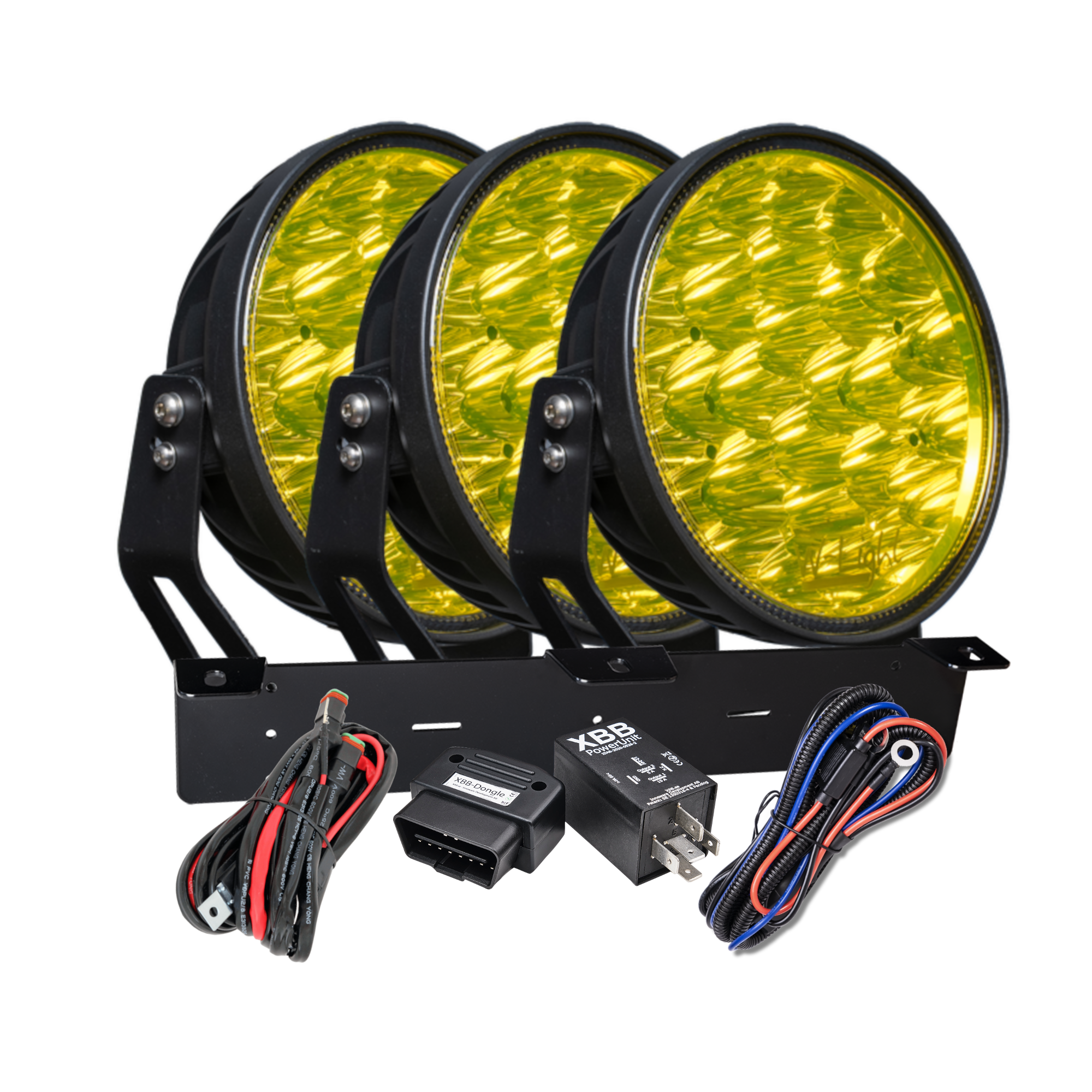 W – Light Phoenix W9 DARK RAD3 – Gul – produktbillede set forfra | W-Light