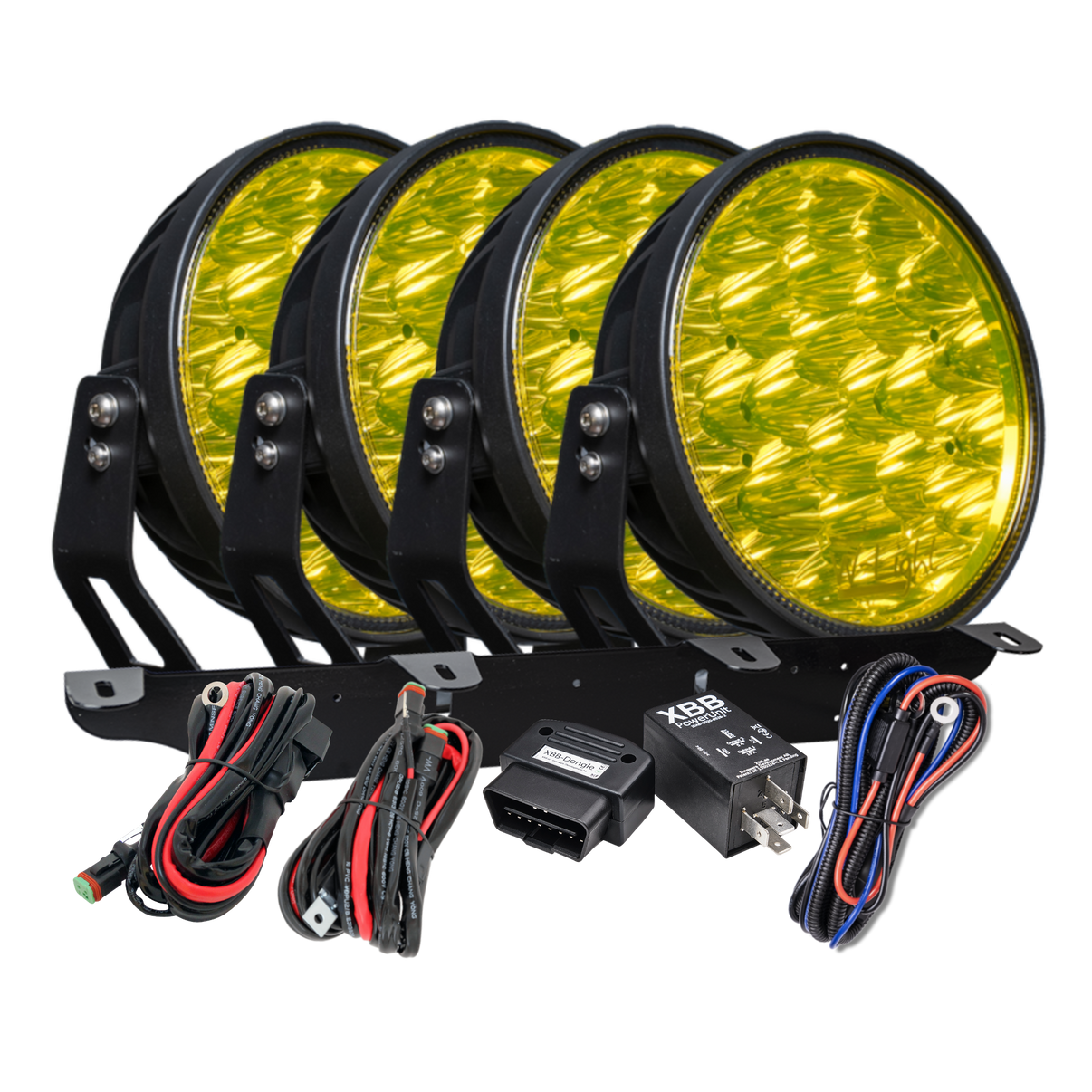 W – Light Phoenix W9 DARK RAD4 – Gul – produktbillede set forfra | W-Light