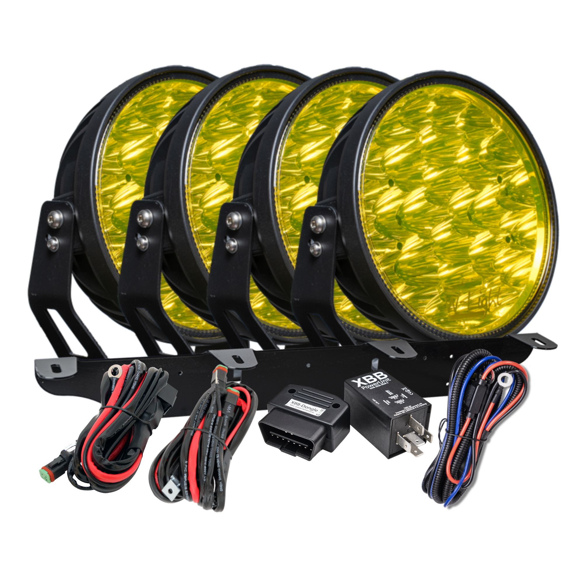 W – Light Phoenix W9 DARK RAD4 – Gul – produktbillede set forfra | W-Light