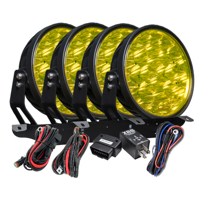 W – Light Phoenix W9 DARK RAD4 – Gul – produktbillede set forfra | W-Light