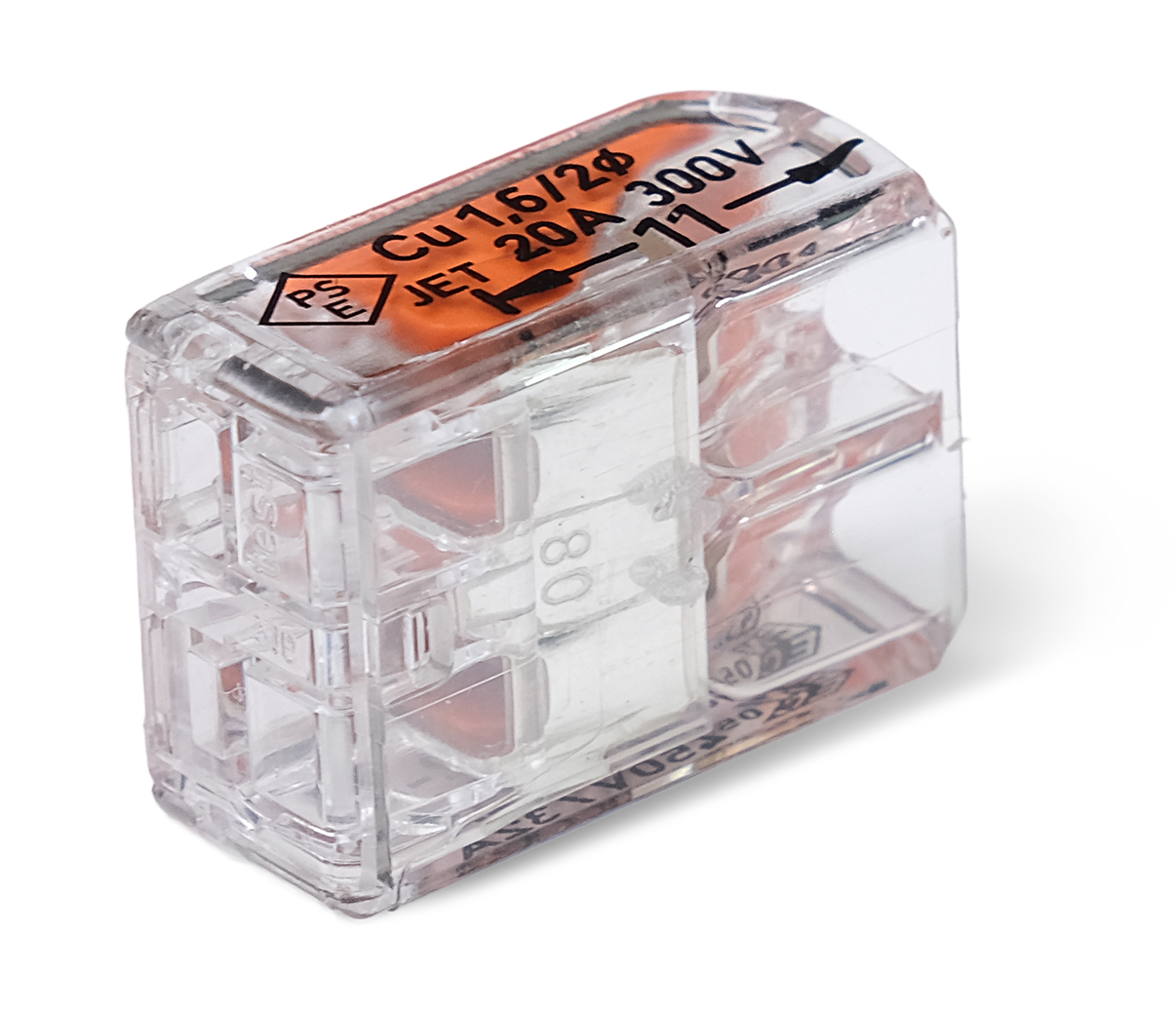 Wago 221 – 412 Splicing connector with levers – 2 – conductor 10 – P – i användning | Wago