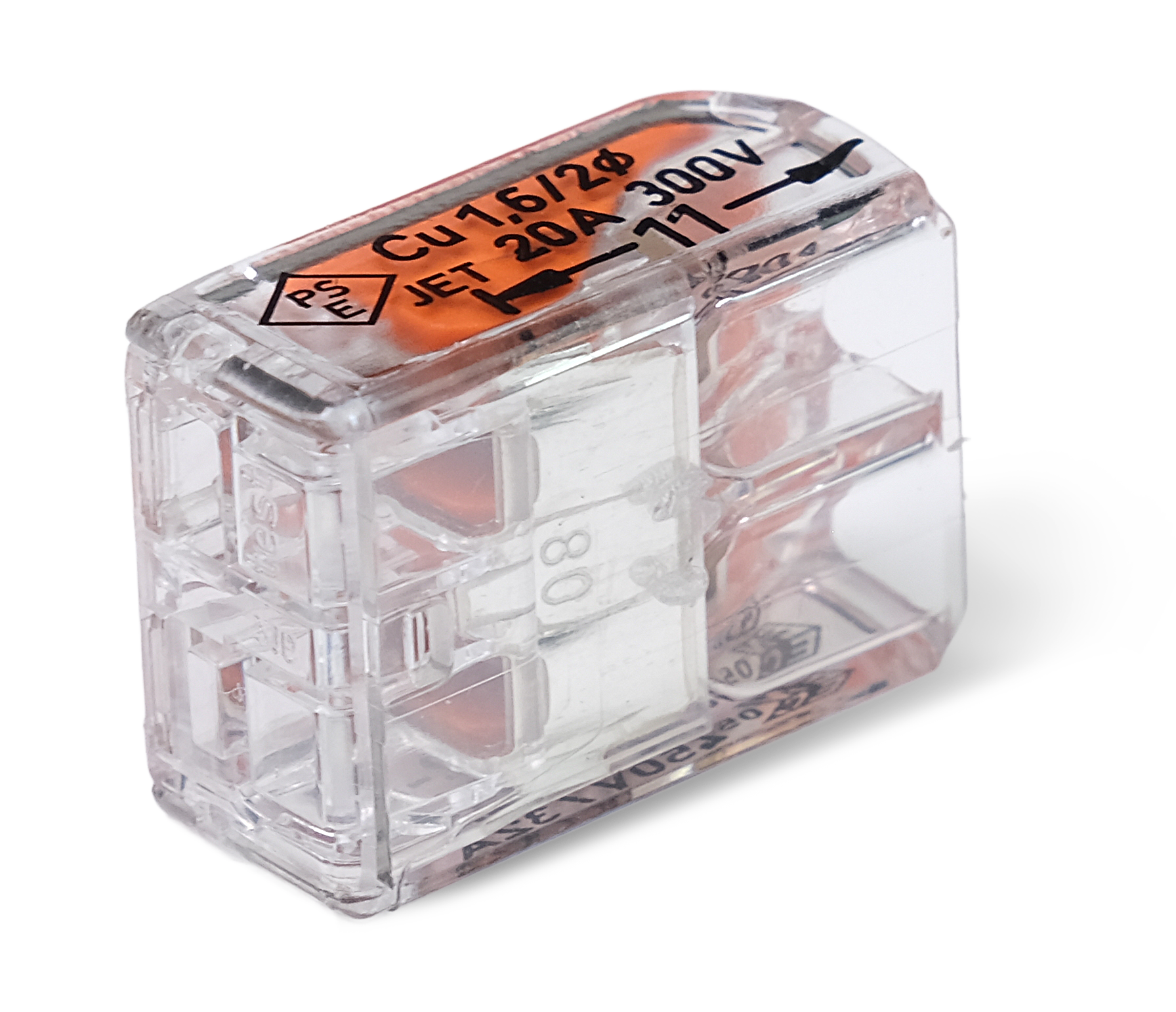 Wago 221 – 412 Splicing connector with levers – 2 – conductor 50 – P – i användning | Wago