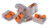 Wago 221 – 413 Splicing connector with levers – 3 – conductor 100 – P – produktbild framifrån | Wago