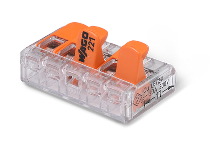 Wago 221 – 415 Splicing connector with levers – 5 – conductor 100 – P – produktvy från sidan | Wago