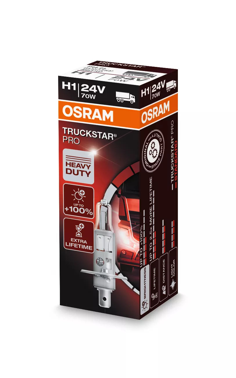 OSRAM Truckstar Pro – H1 – produktbild framifrån | OSRAM