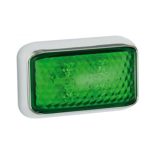 produktbillede fra forsiden viser ABS Markeringslys 4LED Grøn Krom - LEA