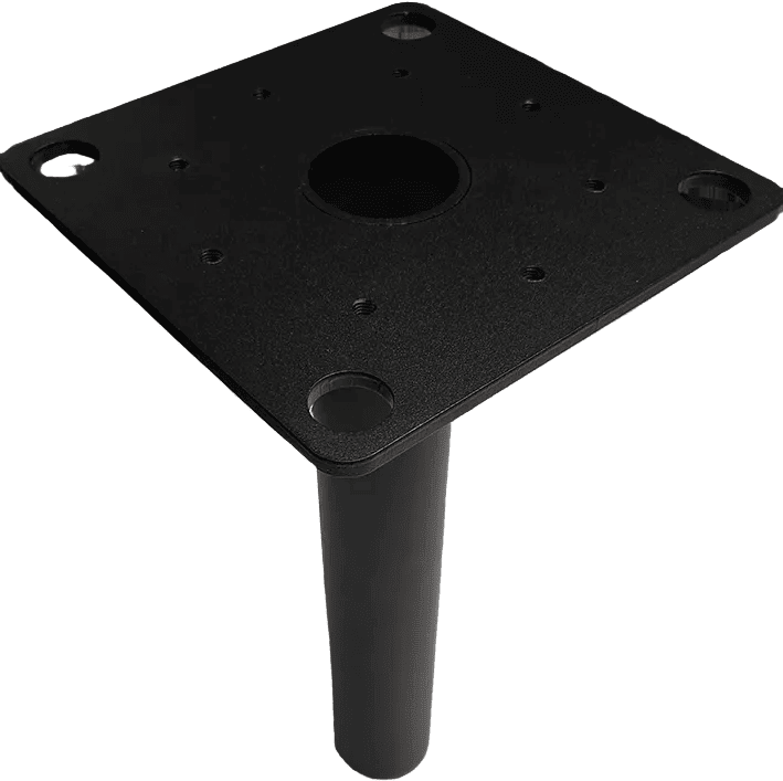 produktbillede forfra viser Adapter 60 mm rør til bundplade 200x200 160 c/c – S-Line
