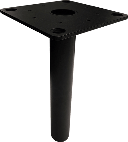 sidebillede, der viser profil og design af Adapter 60 mm rør til bundplade 200x200 160 c/c – S-Line