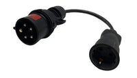 Adapter CEE 3-faset 16A til Schuko 230V til 1-faset ladekabel - Evconnect - Biltilbehør fra Evconnect