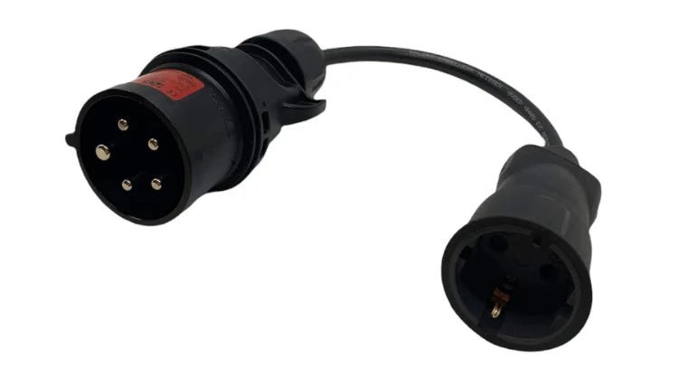Adapter CEE 3-faset 16A til Schuko 230V til 1-faset ladekabel - Evconnect - Biltilbehør fra Evconnect