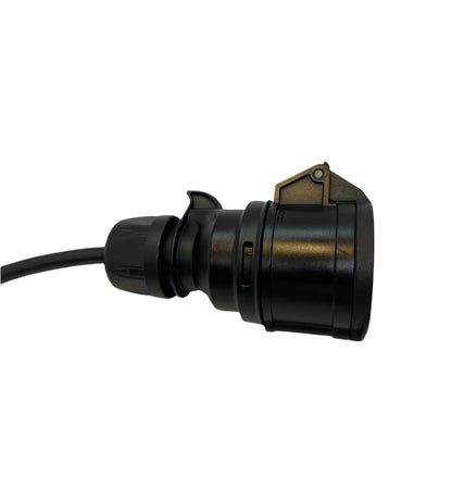 sidebillede, der viser profil og design af Adapter Schuko til CEE 3-faset 16A 230/400V Mode 2 - Evconnect - Evconnect