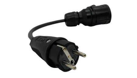 produktbillede fra forsiden viser Adapter Schuko til CEE 3-faset 16A 230/400V Mode 2 – Evconnect – Evconnect