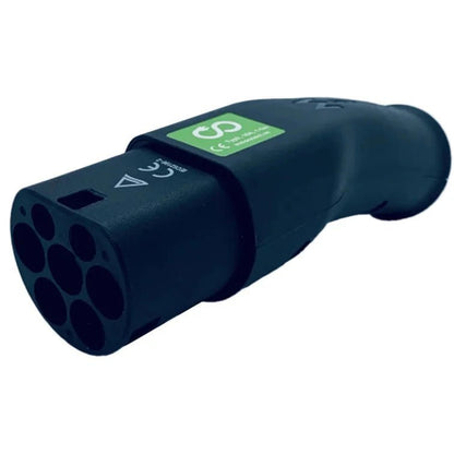 produktbillede forfra viser Adapter Type 2 til Schuko 230 V 16A Smart Wi-Fi styret - Evconnect - Evconnect