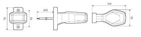 billede, der viser brug af armlygte kort foran/bag/blink 12/24V IP67, LED autolamper - LEA