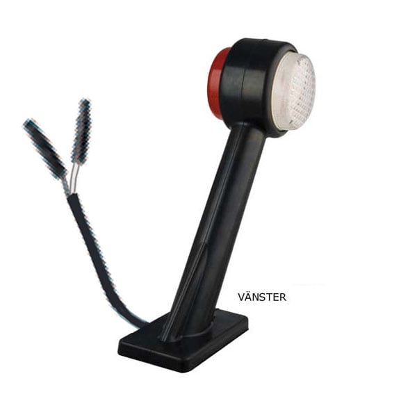 produktbillede forfra, der viser Armlampe LED Rød/Hvid Venstre 2PIN (Lang) – LEA