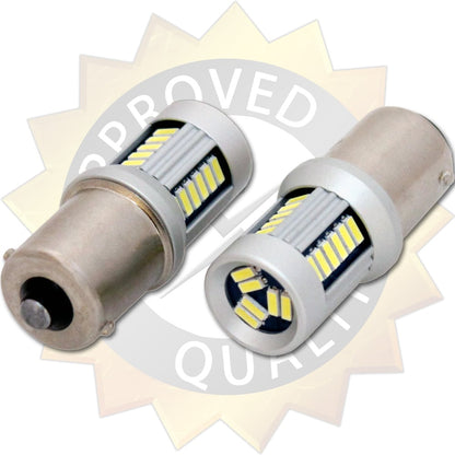 nærbillede af detaljer og materialer af BA15S – 1156 30SMD 12 – 24V Hvid – Xenon King