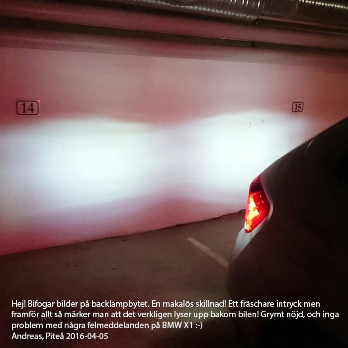 ekstra visning, der viser funktionerne i BA15S – 1156 LED-baggrundslys 10W – Xenon-kongen