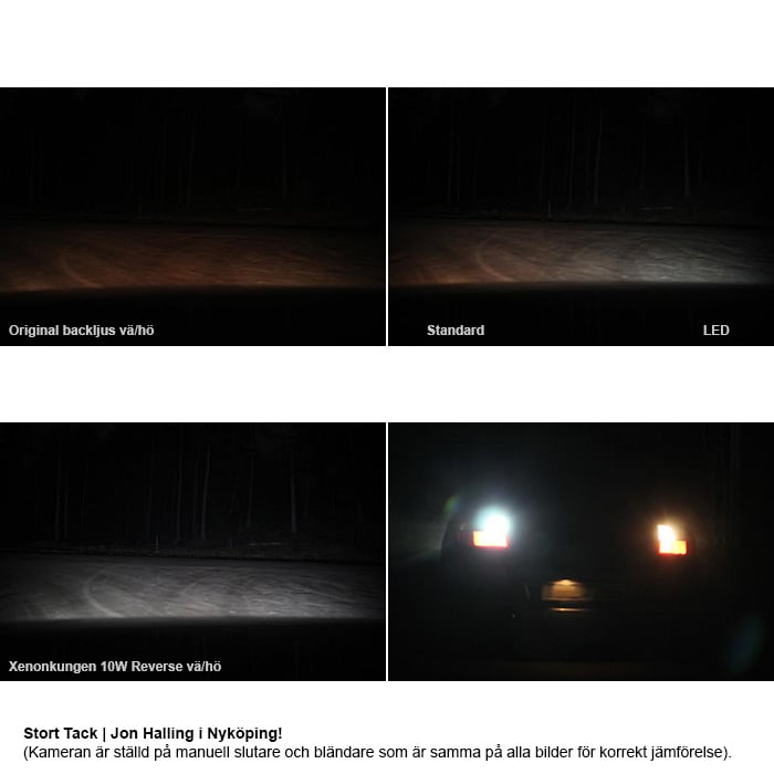 billede, der viser brugen af BA15S – 1156 LED-baggrundslys 10W – Xenon King